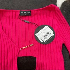 White fox top NWT